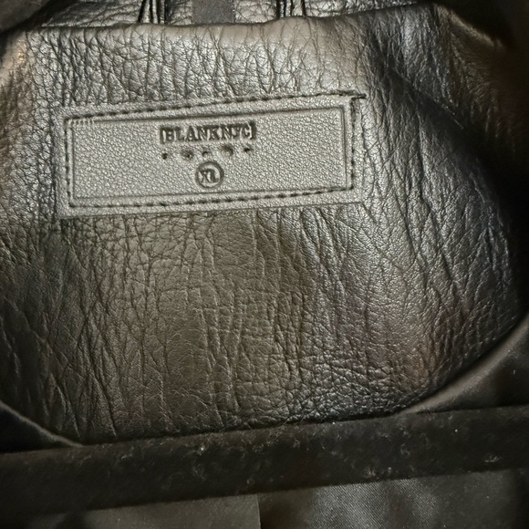 Blank NYC Black Moto Jacket with Gold Accents - Picture 3 of 5